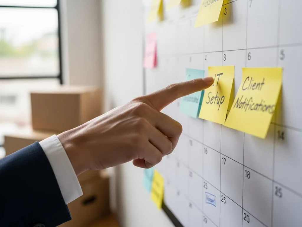 coordinating a business relocation schedule