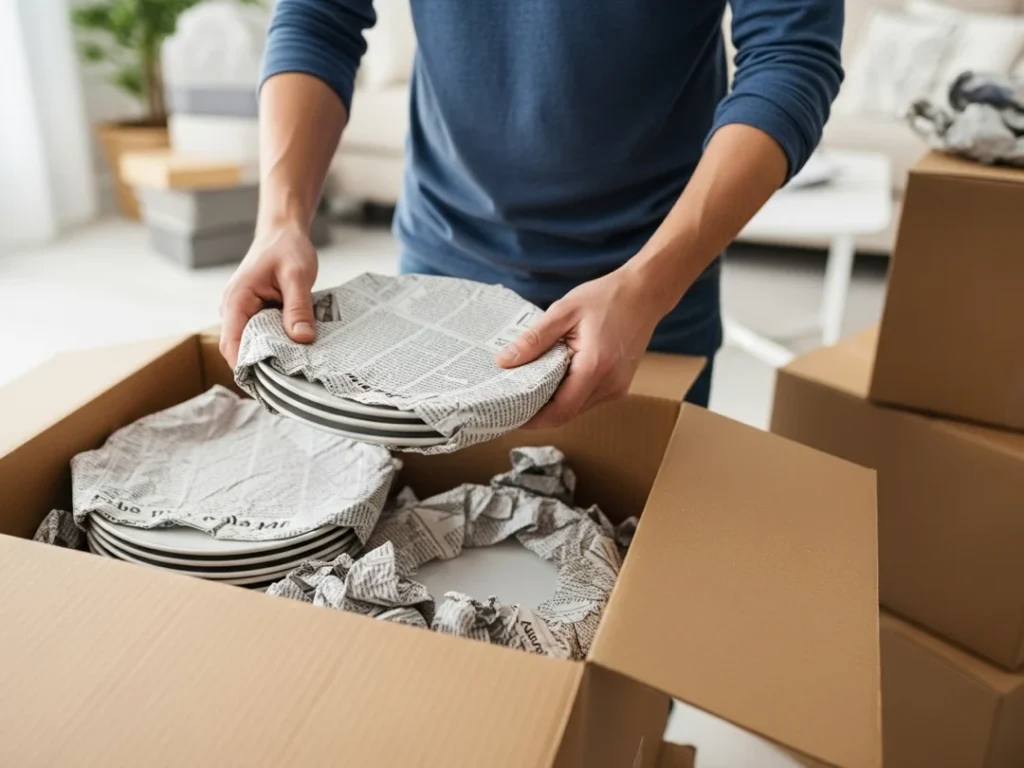 packing plates moving box