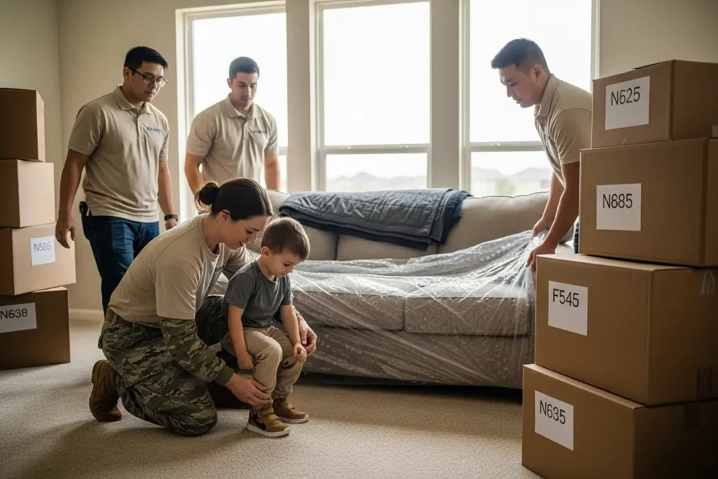 pcs moving service member family with professional movers