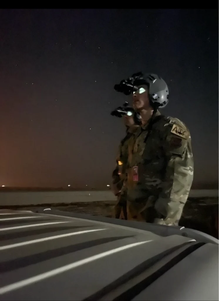 military personnel night vision goggles atc